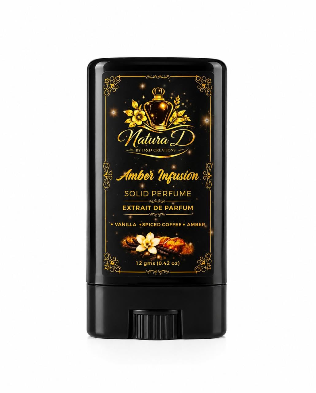 Natura D by D&D Creations Amber Infusion Solid Perfume Stick, 12 g | Extrait De Parfum | Vanilla, Spiced Coffee & Amber Notes | Pocket Size Perfume Balm for Daily Wear-image-42