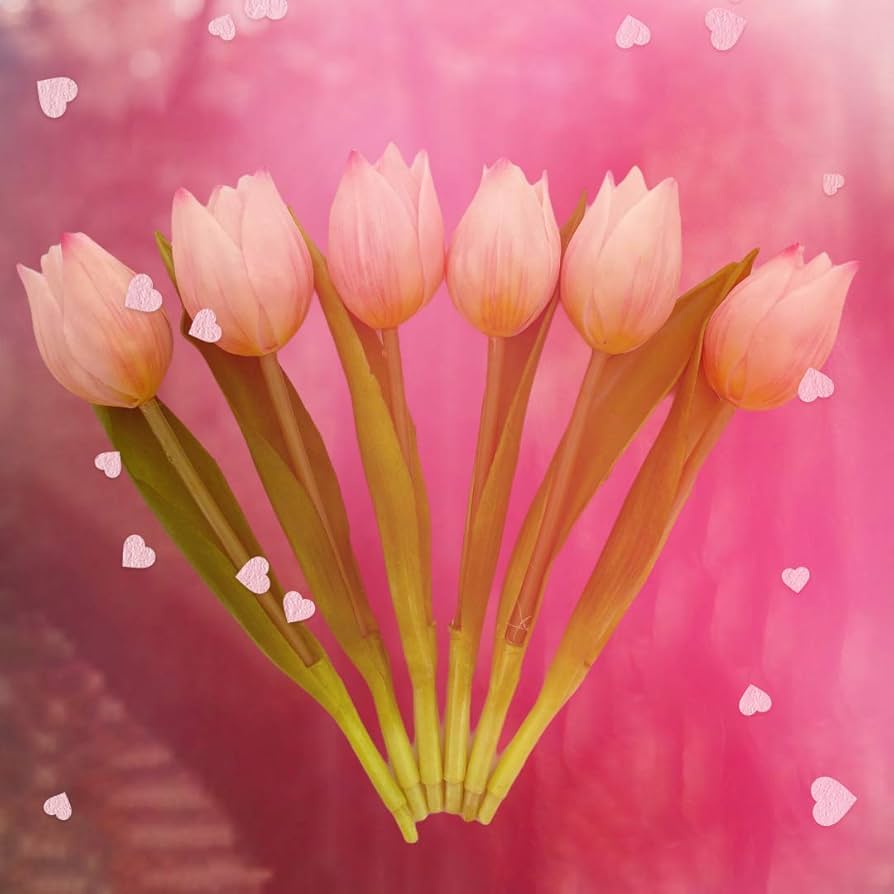 Tulipani artificiale Real Touch in silicone Viola – La Primavera Flower