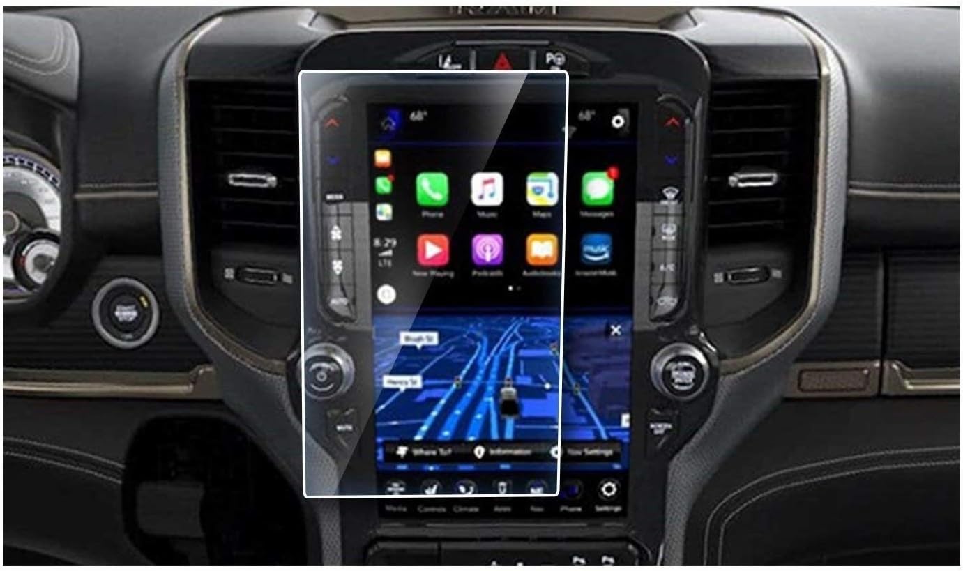 SATIS Screen Protector Compatible with 2019-2022 Dodge Ram,1500 2500 3500 Uconnect 12 Inch Touch Screen,Anti Glare Scratch,Shock-resistant, Dodge Ram Navigation Accessories