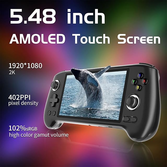 Foto 3 de 8 de RG556 - Consola de juegos de mano retro con 4000 juegos, Android 13 Unisoc T820 pantalla AMOLED de 5.4…