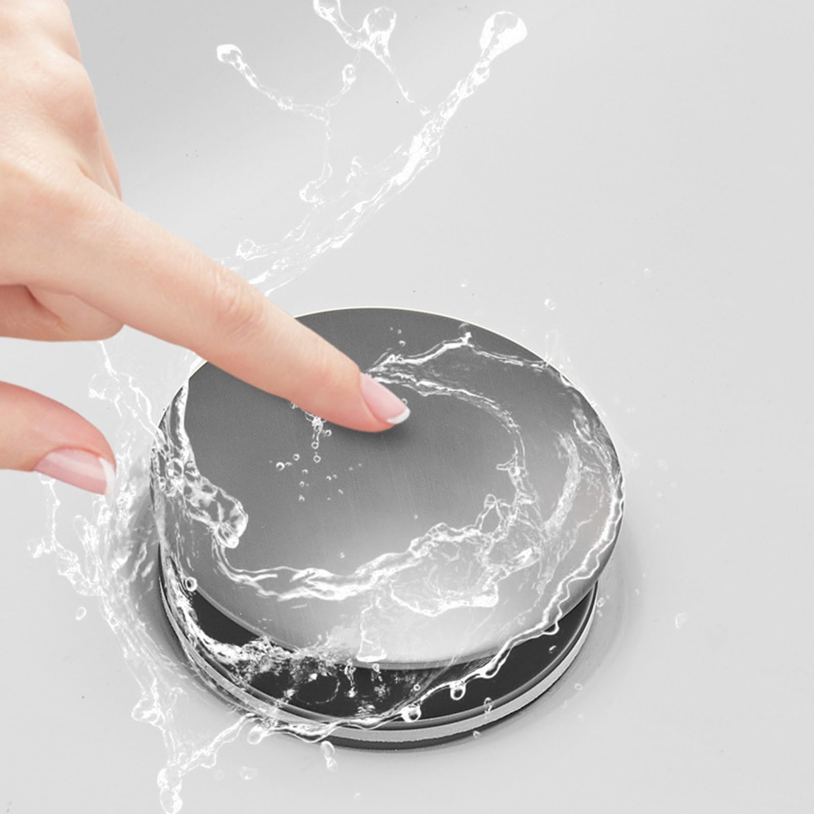 Piletta Lavabo Bagno Click Clack Piletta Di Scarico Per Lavabo Scarico Lavabo Bagno Universale Piletta Lavandino Bagno Tutto In Rame,grigio Canna Di Fucile,Non Poroso