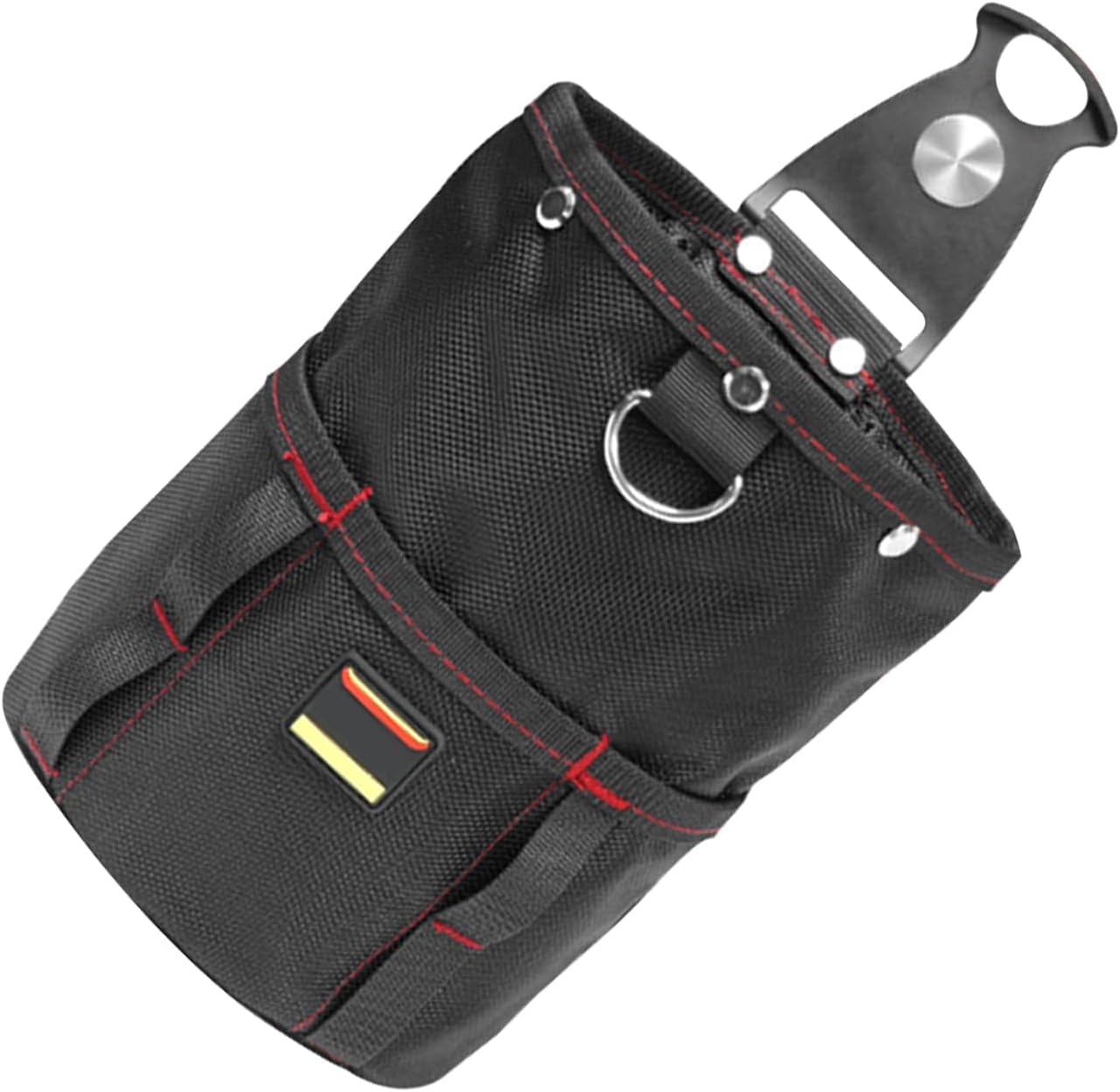 Tool Belt Pouch - Oxford Cloth Woodworking Utility Pouch with Belt Clip Small Waist Organizer Bag for Tape Measures, Drills, Hammer, Screws, Fasteners and Hand Tools 7.87 Inches