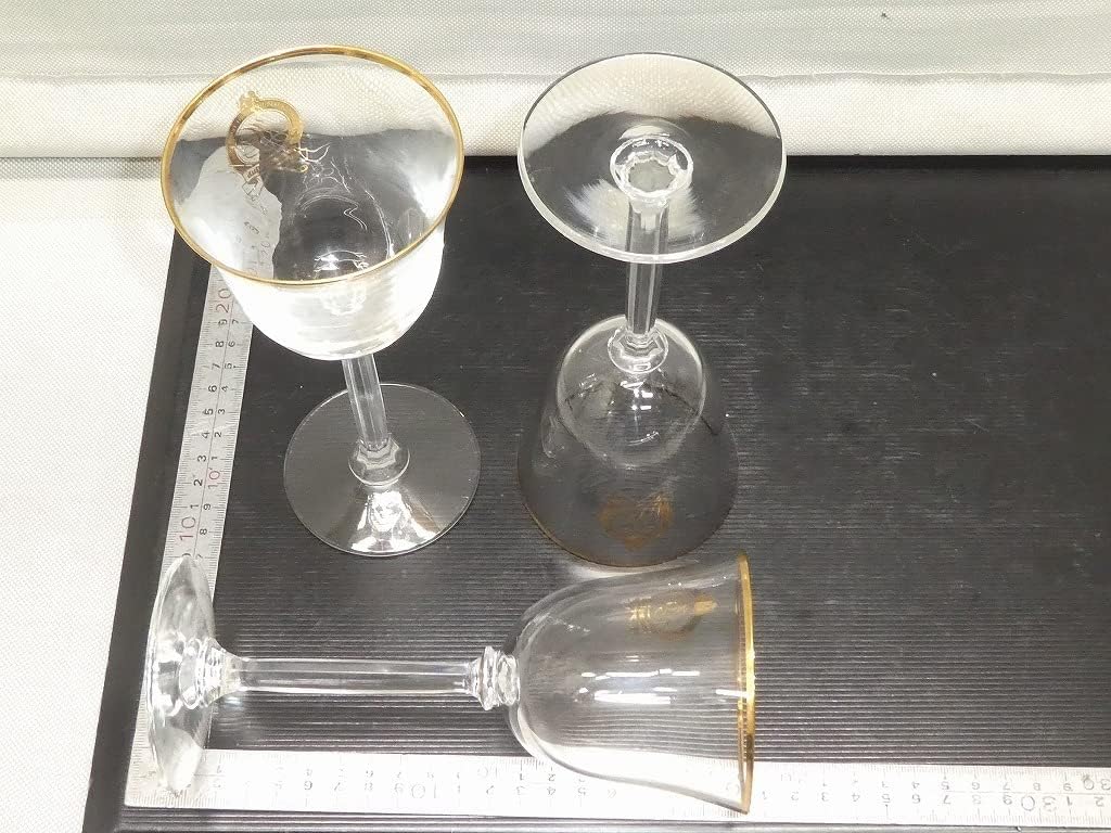 club ターニークラブ 金彩 ロゴ入り ワイングラス 3客 ゴルフ レトロ 【Edition】