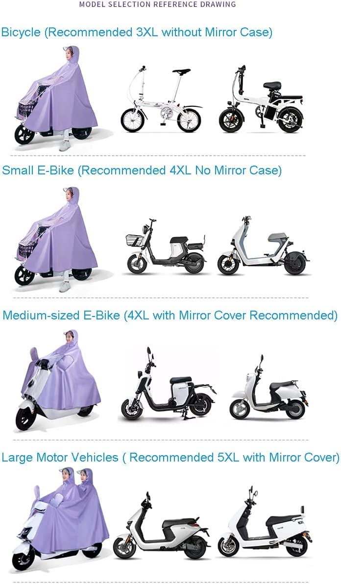 Pojedyncza peleryna przeciwdeszczowa, do roweru E-bike Mobility Scooter Osłona