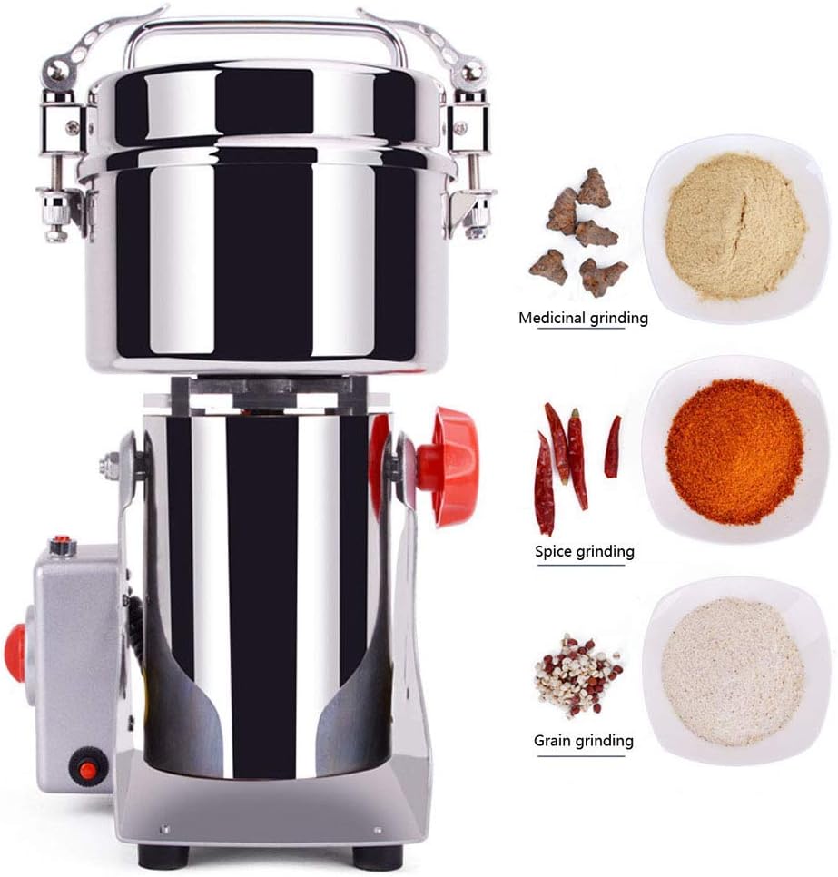 MAIES 500G Electric Grain Grinder Mill High Speed Grain Mill Swing Type Stainless Steel Pulverizer for Medicine Coffee Beans Herbs Spices Mill Machine for Home and Professional Use