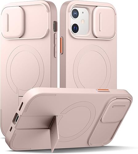 Miniatura 78 de SURITCH Funda para iPhone 14 Pro Max con cubierta magnética para cámara deslizante y soporte ajustable, compatible con MagSafe, funda protectora