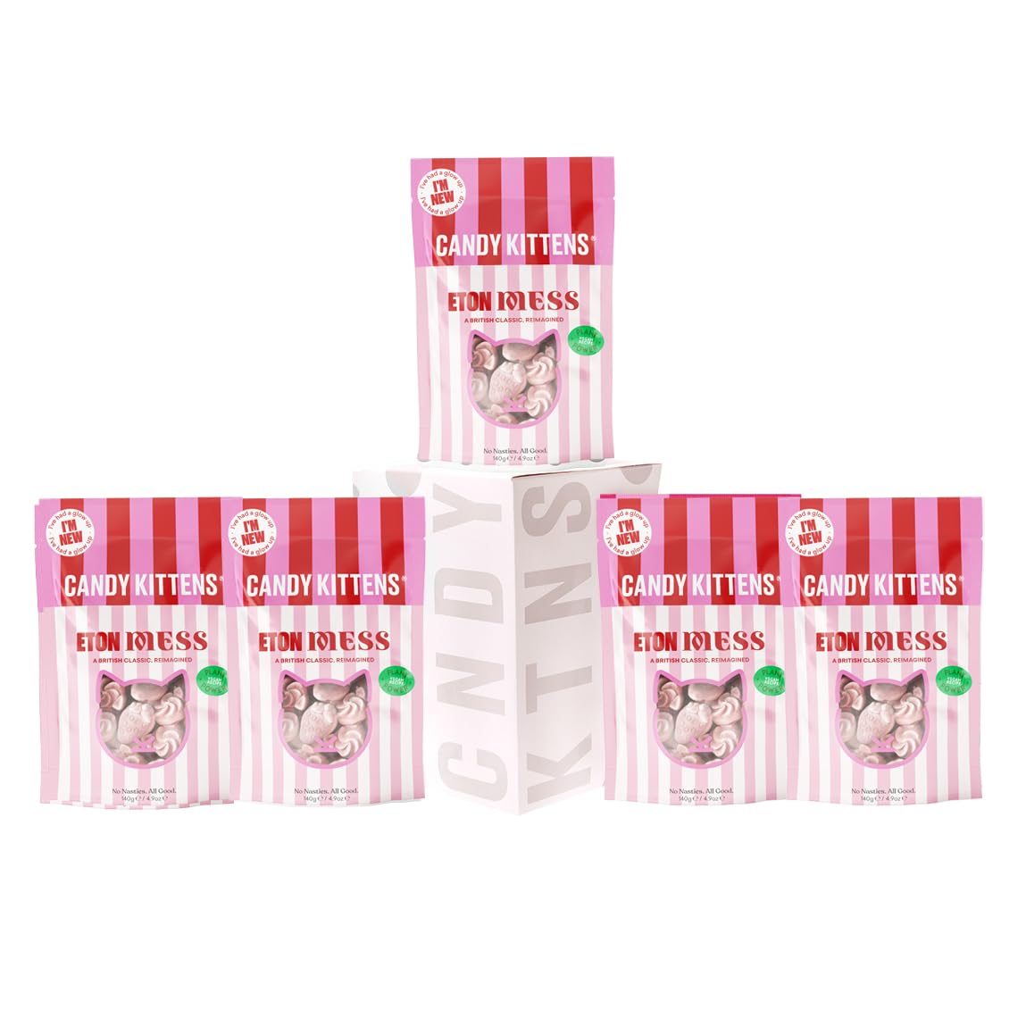 Candy Kittens Eton Mess Vegan Sweets, 140g, Pack of 1