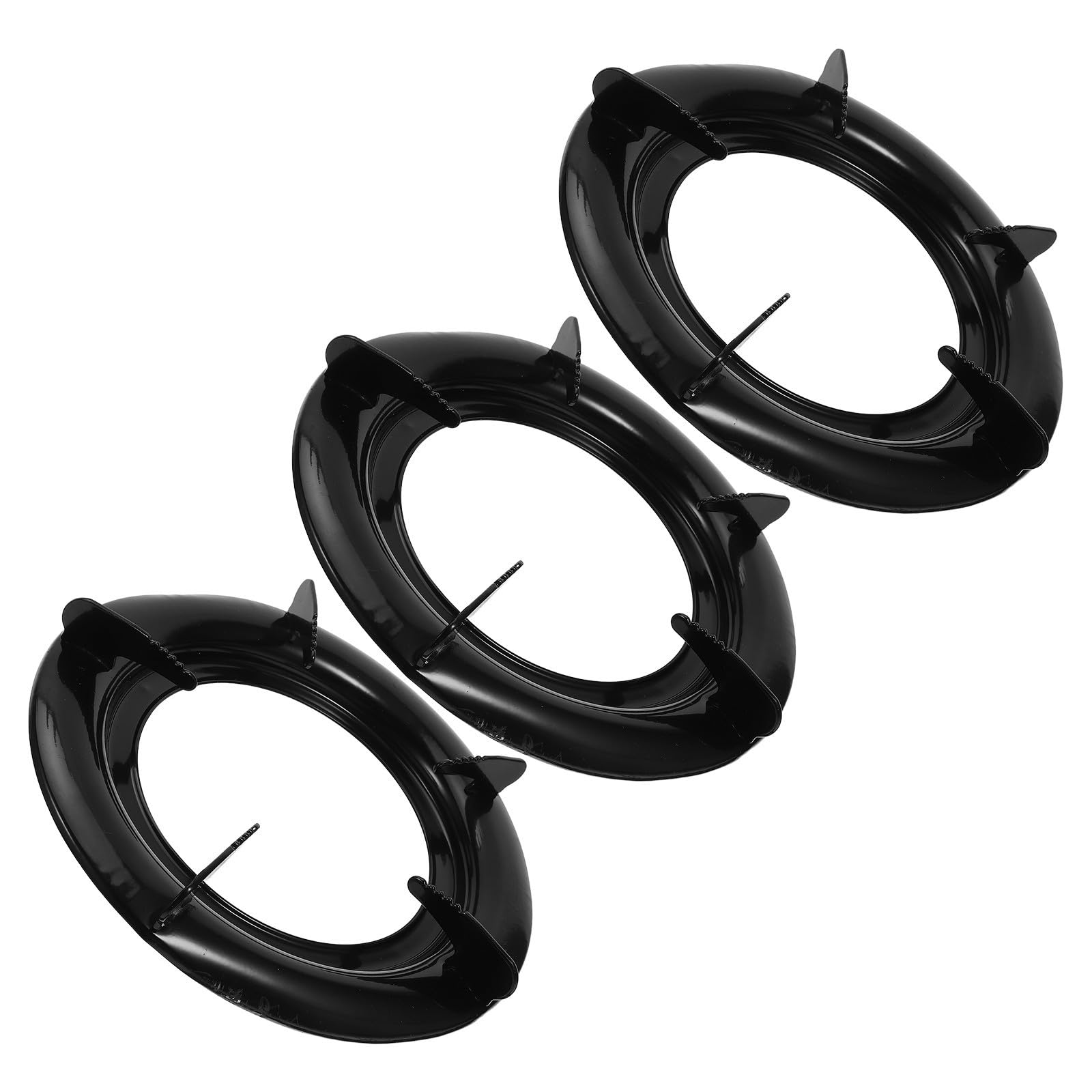 Anillos para wok de hierro negro | Soporte seguro estufa de gas accesorio resistente 8