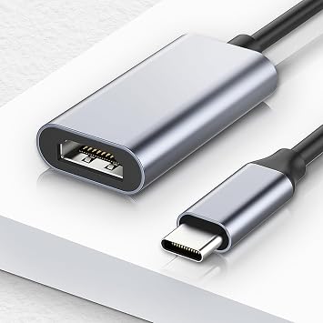 USB C to HDMI Adapter, Type-C to HDMI 4K Adapter, 4K@30Hz Thunderbolt 3/4, Sturdy Aluminum&Nylon Type C to HDMI Converter for iPhone 16/15, MacBook Pro/Air, iPad Pro, Samsung Galaxy S24, Dell XPS