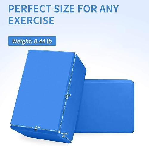 Miniatura 2 de Bloques de yoga - Bloques de espuma EVA para entrenamiento de pilates, estiramiento, meditación, bloque de yoga para flexibilidad, equilibrio,