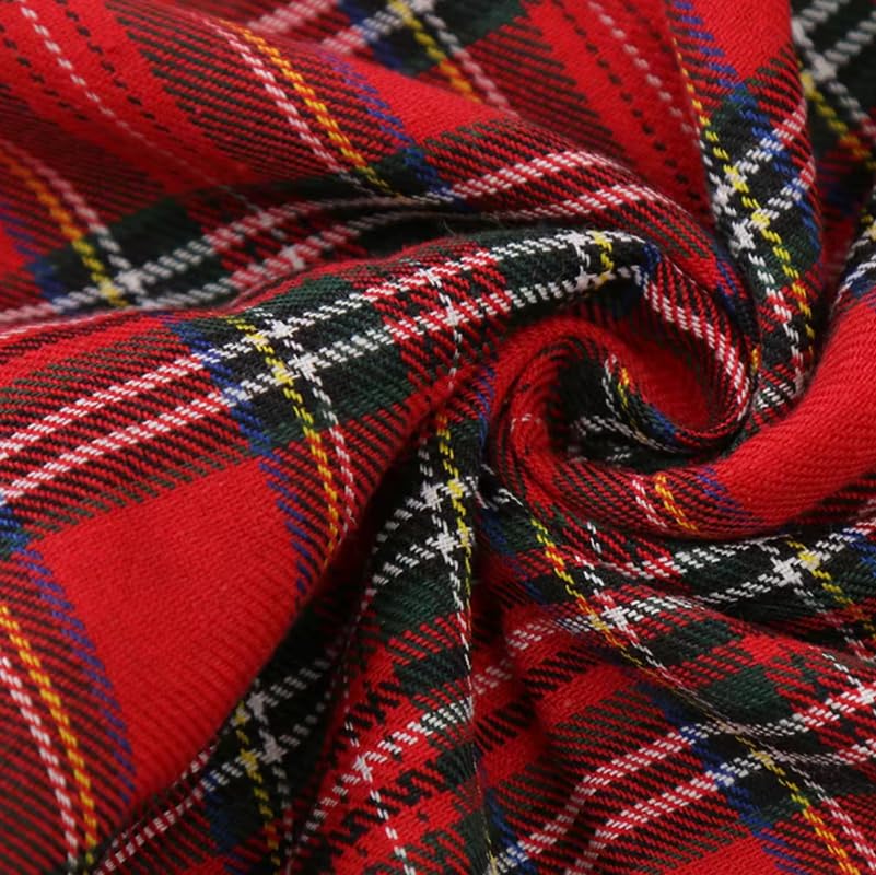 Elegant Event Essentials - 60" x 126" Red Tartan Rectangle Tablecloth - Scottish Tartan Pattern Table Cover - For Festive Decor Garden, Dinner, Birthday Party, Outdoor, Autumn, Kitchen