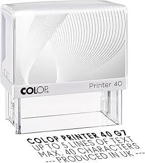 Stamp by Me | Custom Self Inking Rubber Stamp | Personalized Self-Engraving Stamp | Business, Signature, Address, Bank Deposit | Home or Office |Self-inking |Black Ink Printy |4 Lines of Text |58x22mm