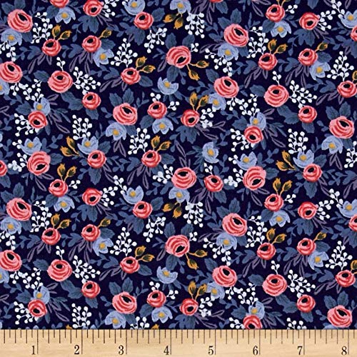 Cotton + Steel Les Fleurs Rosa Navy, Fabric by the Yard