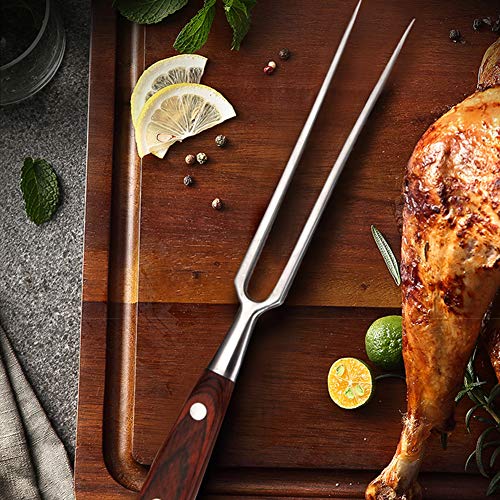Carving Fork, Stainless Steel/Synthetic Material, Great for Sunday Roasts, Dinner Parties, Barbecues and More, 12 Inch - Thumbnail 3