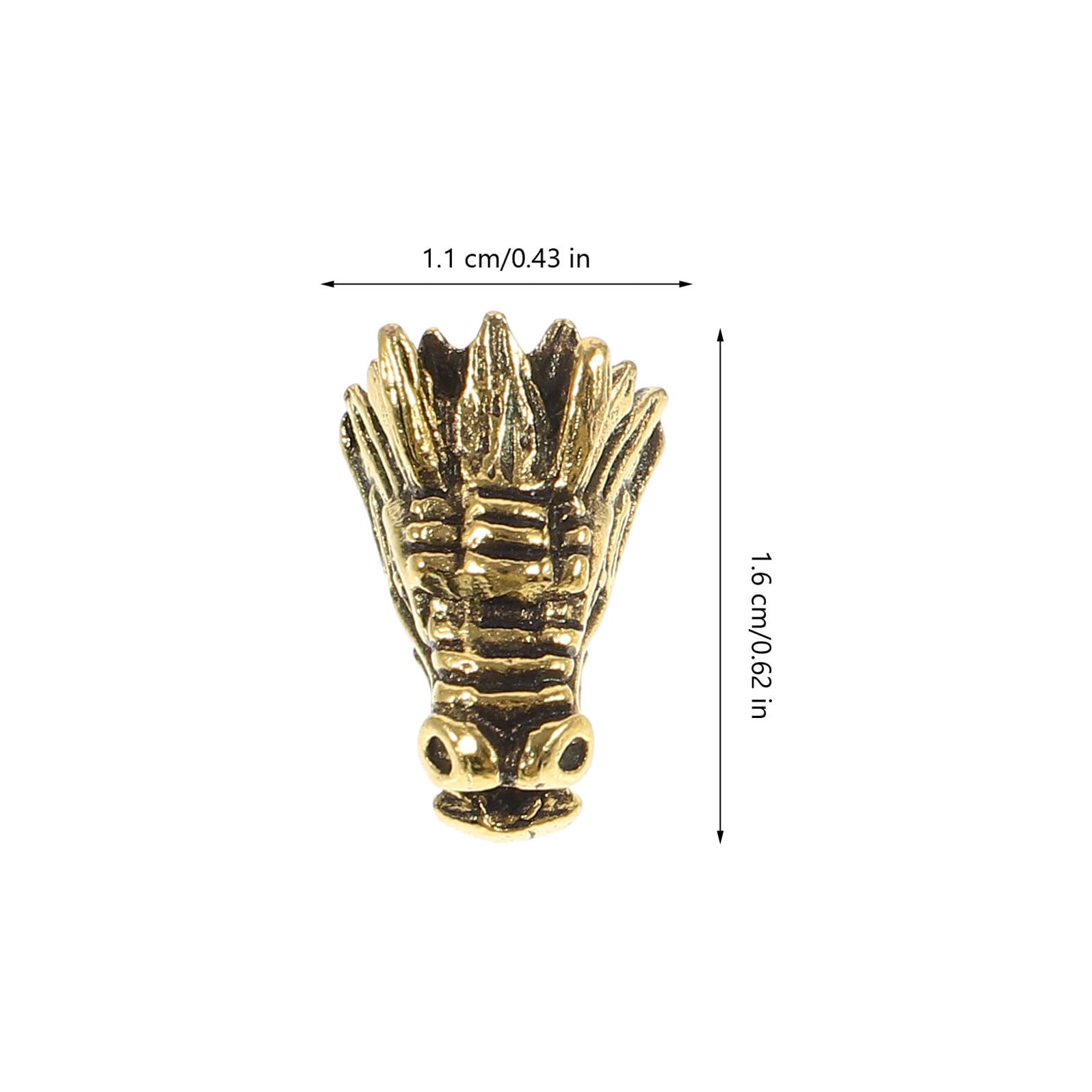 60 Piezas Cuentas Espaciadoras Cabeza de Dragón Pequeñas Abalorios Decorativos de Aleación para Pulseras DIY Accesorios Creativos para Joyería Artesanal