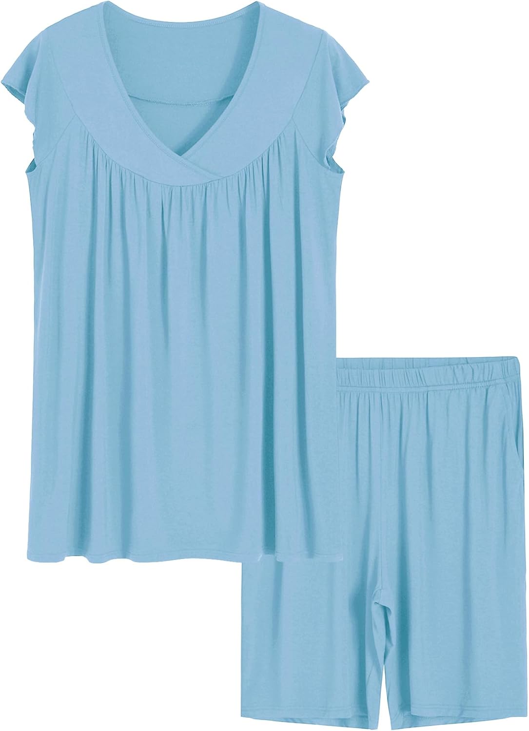 Latuza Women's Bermuda Pajama Shorts Set Soft Viscose Pj Set