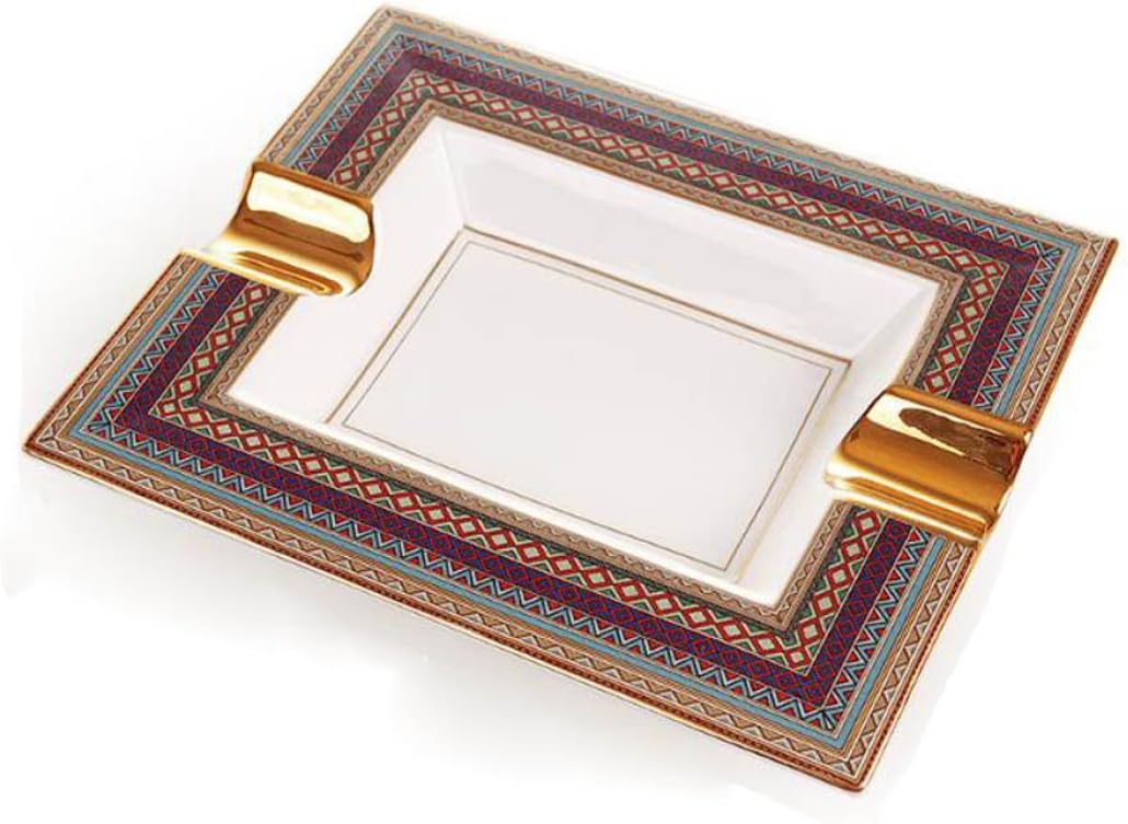 Ashtray Painted Gold Porcelain Fashion European Clubhouse Office Living Room Ceramic Large Ornaments