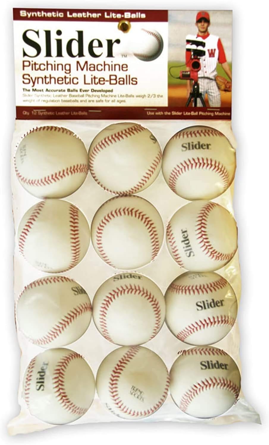 Trend Sports Slider Lite Synthetic Leather Pitching Machine Baseballs