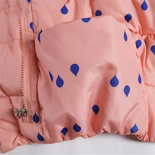 Children Girls Winter Warm Down Jacket Suit Thick Coat+Jumpsuit Baby Clothes Set Kids Hooded Jacket with Scarf for 1-3 Y(Pink,24M)