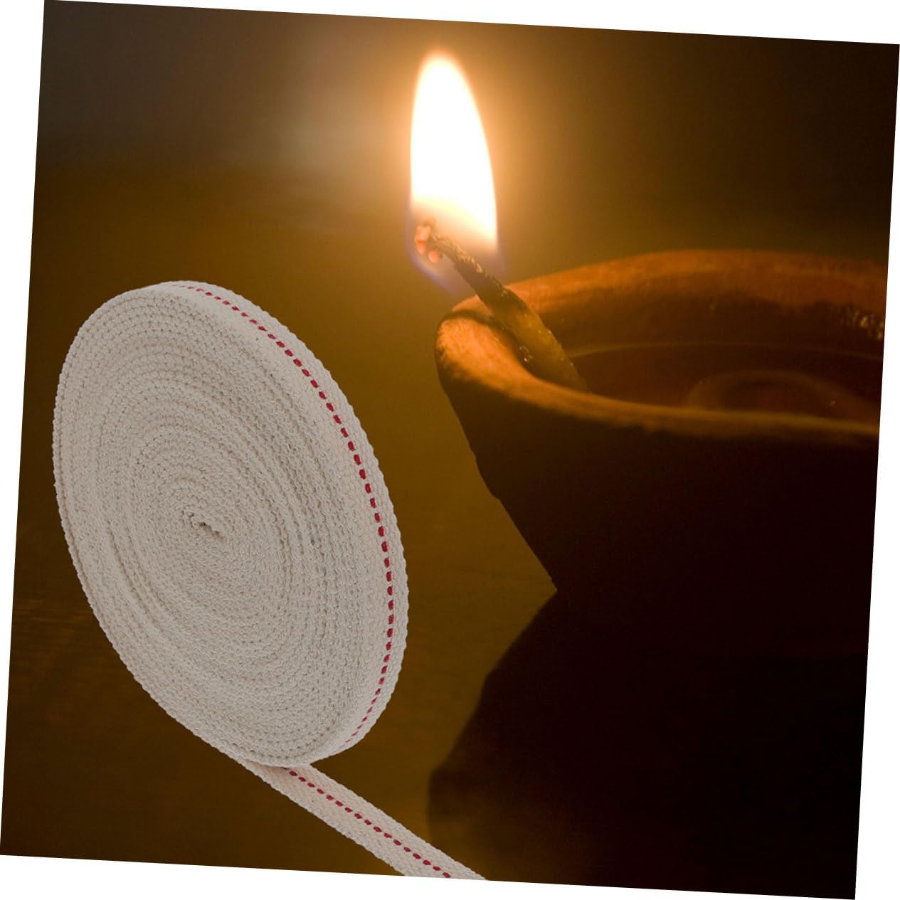 GARVALON Oil Lamp Wick Replacement 3 Rolls Cotton Kerosene Accessory