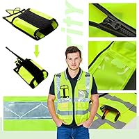 Vista 4 de YOWESHOP El chaleco reflectante de la seguridad de la alta visibilidad modifica el uniforme al aire libre del trabajo