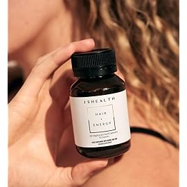 JSHealth Vitamins Hair and Energy Formula - Hair & Scalp Support Supplement with Iodine and Zinc - 30 Capsules