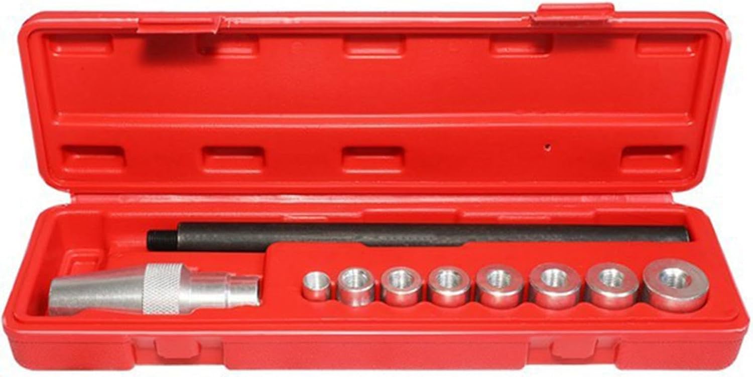 10Pcs Universal Clutch Alignment Tool Set with 8 Adapters 11-25mm Aluminum Clutch Hole Adapter for Cars Trucks Tractors