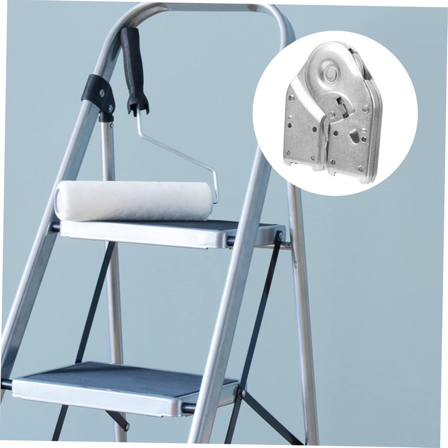 2pcs Heavy Duty Step Ladder Hinge Replacement Kit Ladder Tie Rods Soft-Closing Design for Herringbone