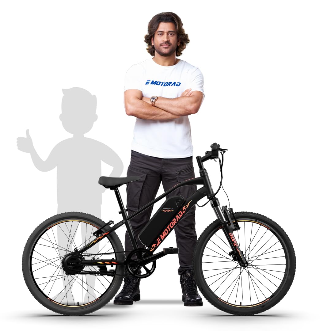 EMotorad Dope Kids E-Bike | High Tensile Steel Frame | 5.2Ah Removable Battery | Cluster C2 Display | 3 Levels of Pedal Assist | 250W Rear Hub Motor | Single Speed | 15 km/h Speed | Up to 22 km Range-image-35