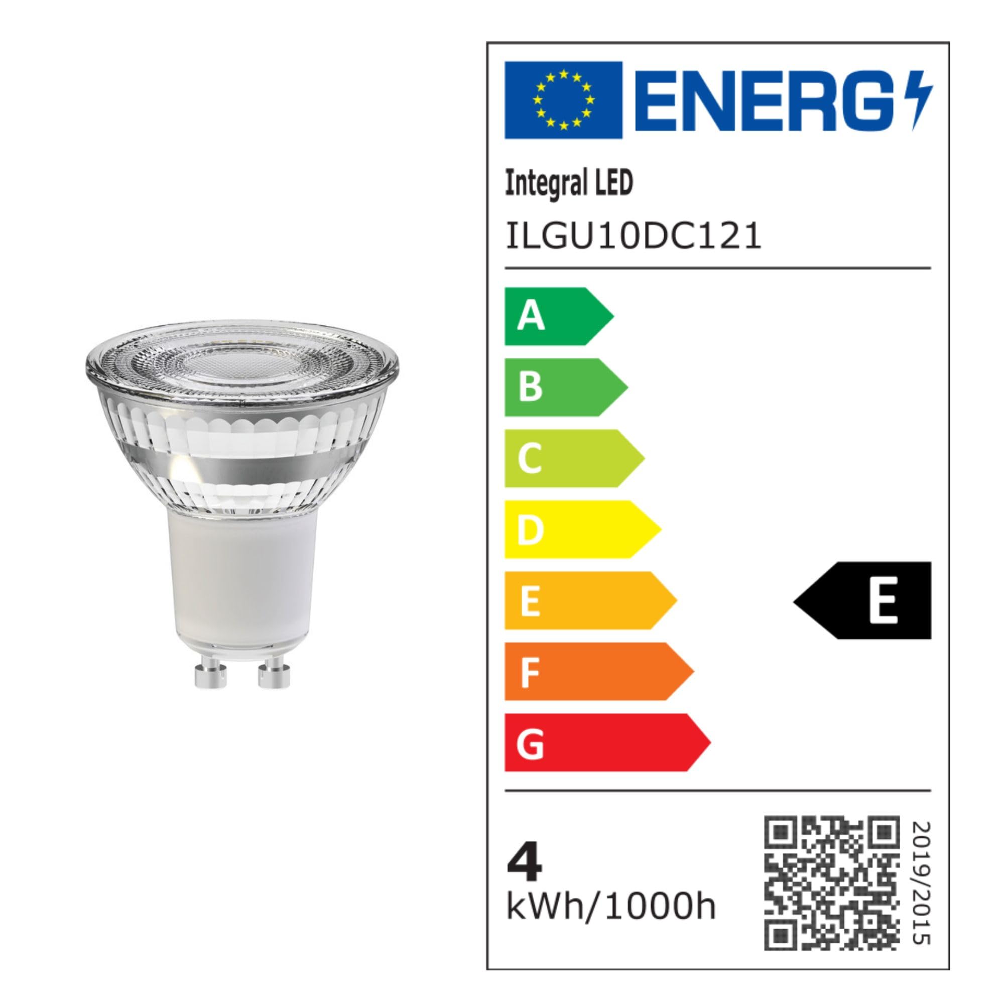 Integral WarmTone GU10 - Lámpara LED regulable (10 unidades), color blanco mate