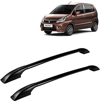 Vocado Exclusive Car Stylish Drill Free Roof Rails Black for Maruti Zen Estilo