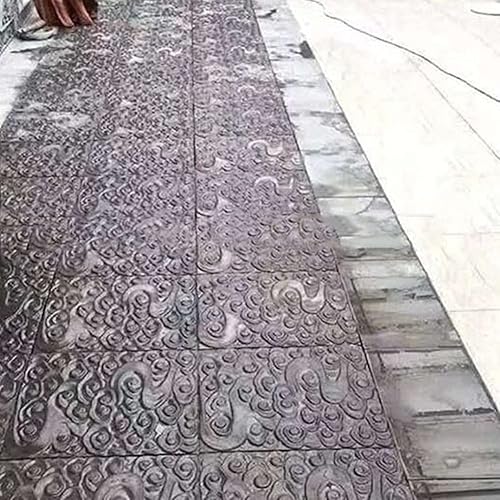 Miniatura 3 de HZW - Molde cuadrado para pavimentación de cemento antiguo de ladrillo de hormigón, diseño de flores, camino de pavimentación, patio,