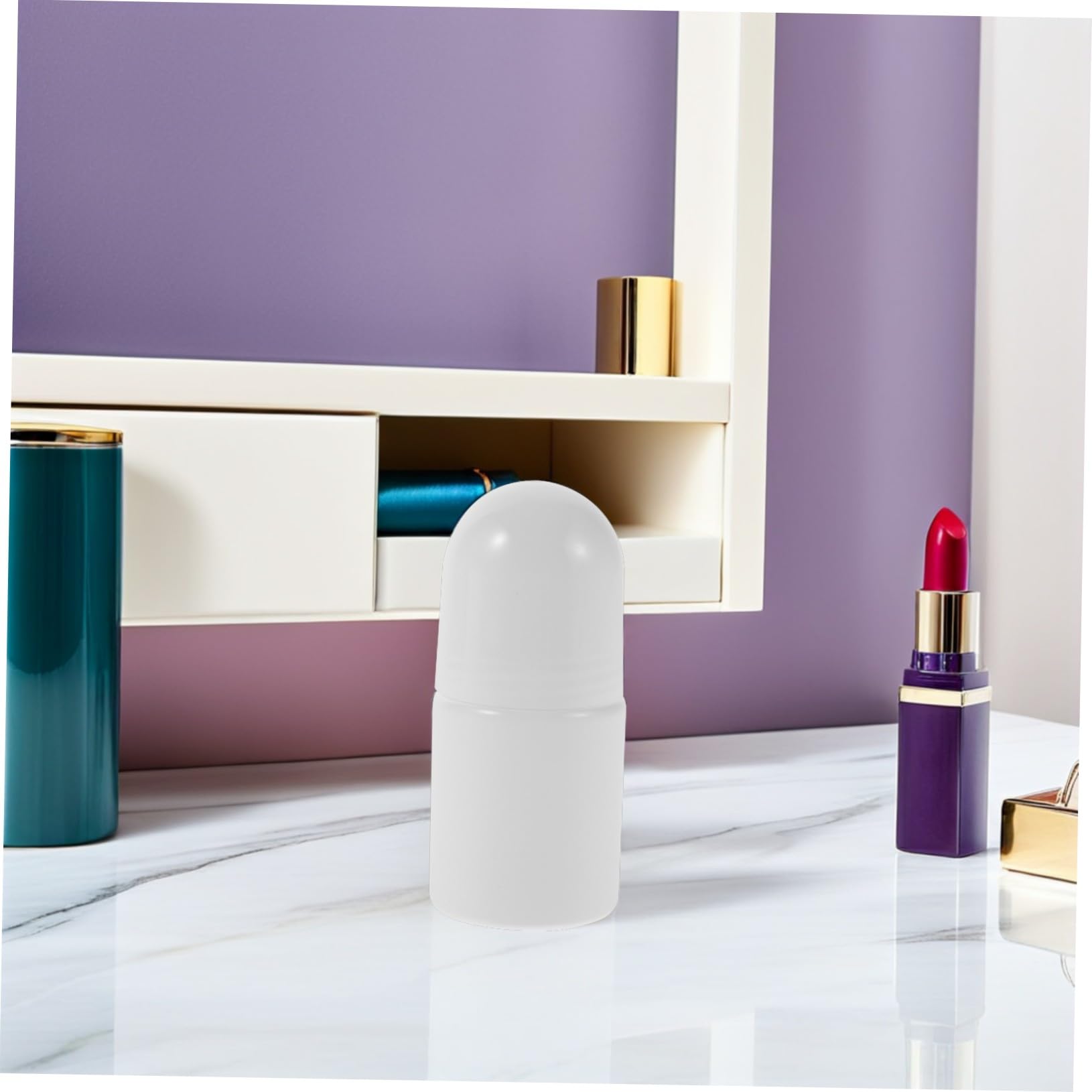 30 Stück Rollon Flaschen 50ml Kunststoff Weiß für Kosmetik | Auslaufsichere Verschlusskappe, Reisegröße für Aromatherapie, zum Abfüllen von Deodorants und Gelen