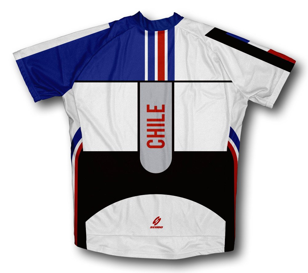 ScudoPro Chile Short Sleeve Cycling Jersey for Men - Size 4XL White