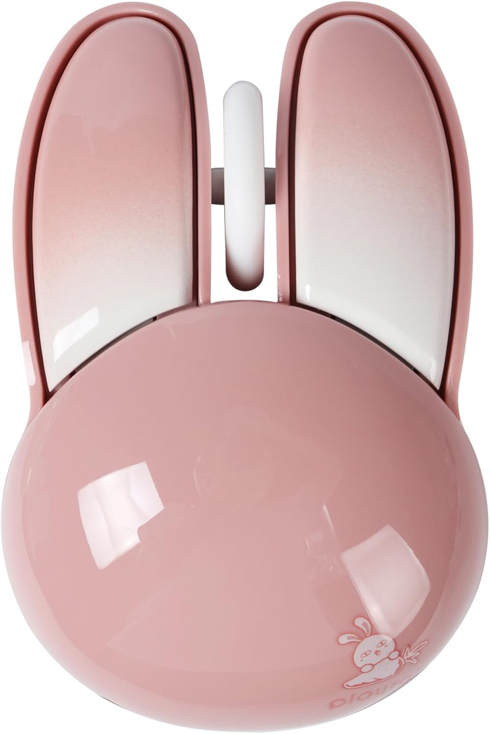 Wireless Mouse Bluetooth Cute Bunny Dual-Mode Computer Mouse Portable Small 2.4G Optical Mouse with USB Receiver Silent Red Kawaii Rabbit Cordless Mouses for Laptop PC Computer Desktop iPad Macbook