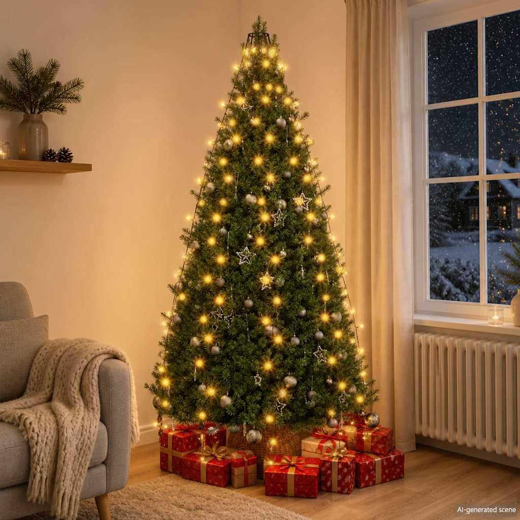 Rete luminosa per albero di Natale, con 210 LED, colore bianco
