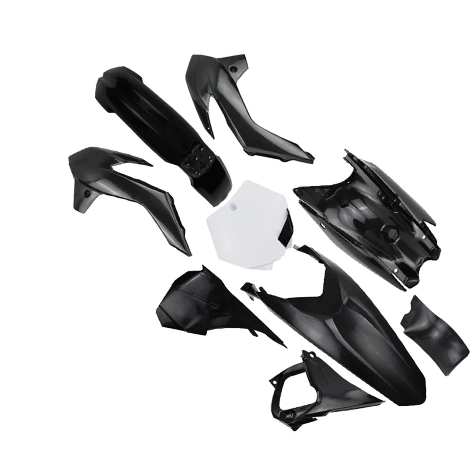 Kit de carenado de carrocería for Motocicleta KT85, Cubierta de plástico, Guardabarros, for Accesorios de Motocross KT 85 Dirt Pit Bike Kit de carenado para Motocicleta(Schwarz)