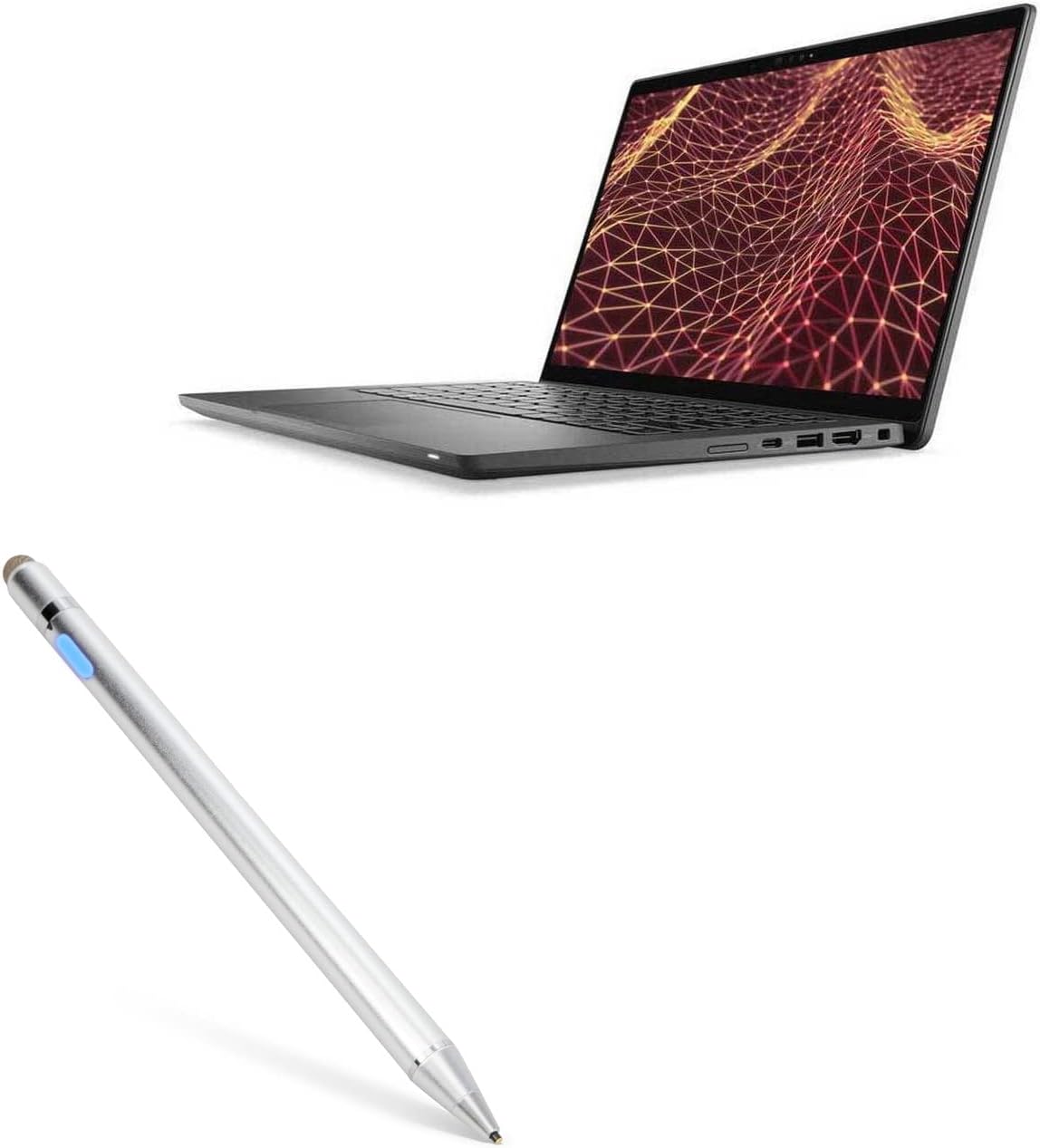 BoxWave Stylus Pen Compatible with Dell Latitude 7430 - AccuPoint Active Stylus, Electronic Stylus with Ultra Fine Tip - Metallic Silver