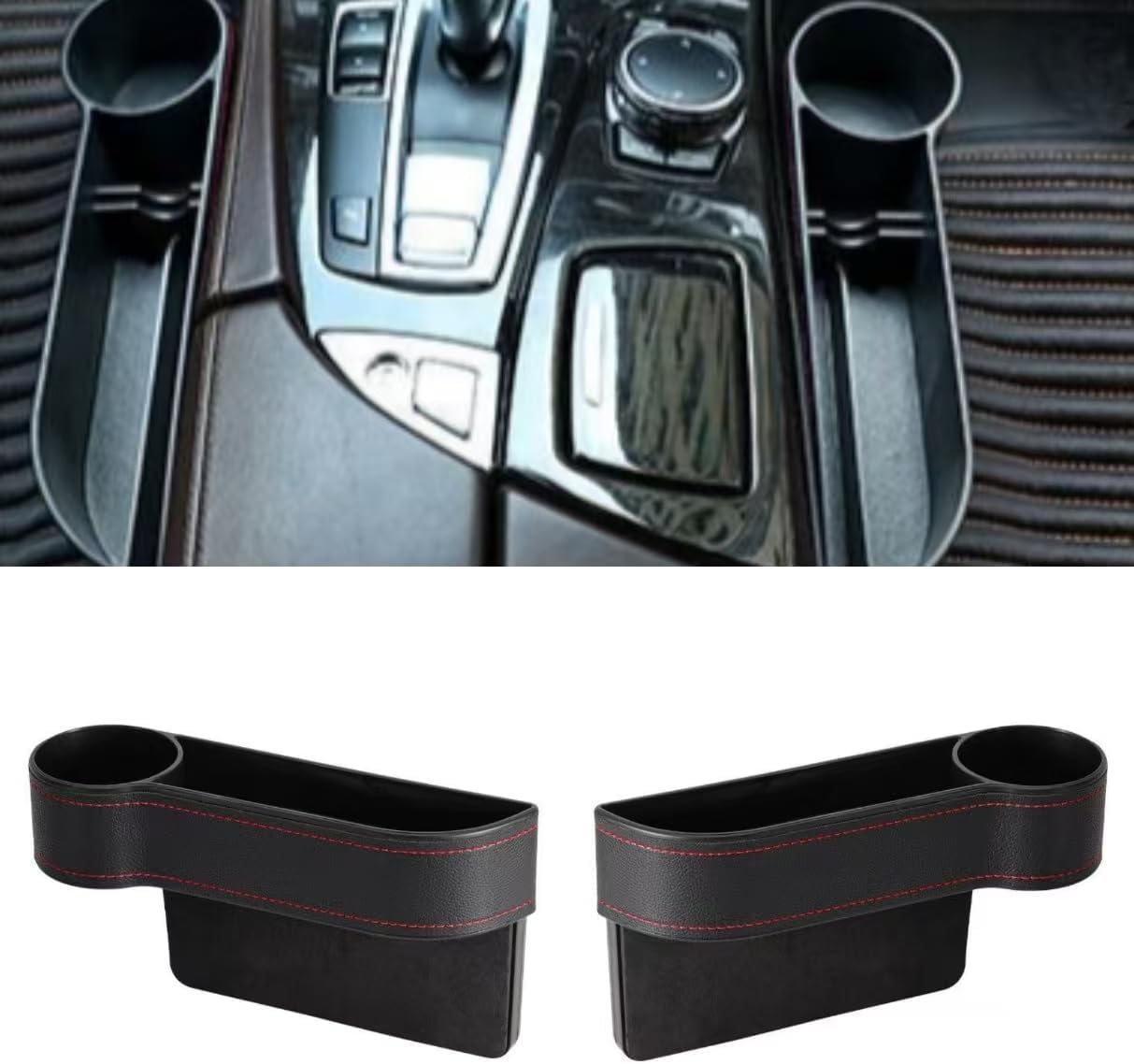 2PCS Car Seat Gap Filler Organizer for R61 Peu-geot 207 208 308 508 2008 3008 5008