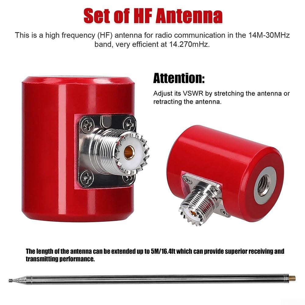 Amazon.com: 14M-30MHz HF Telescopic Antenna 1/4 Wavelength for