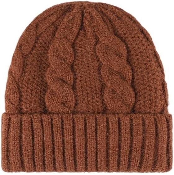 Fleece Warm Knitted Hat Women Versatile Woolen Hats Without Brim for Outdoor Use