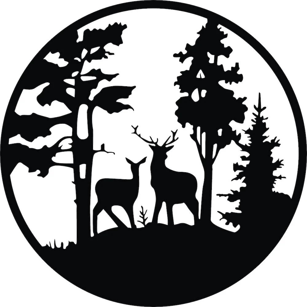 Dbeautify DIY Forest Deer MDF Wall Art Base 12 Inch x 4 mm Thick | Unpainted Nature Scene MDF Cutout for Acrylic Painting, Resin Art, Home Decor, DIY Crafts & Personalized Wall Hanging-image-4