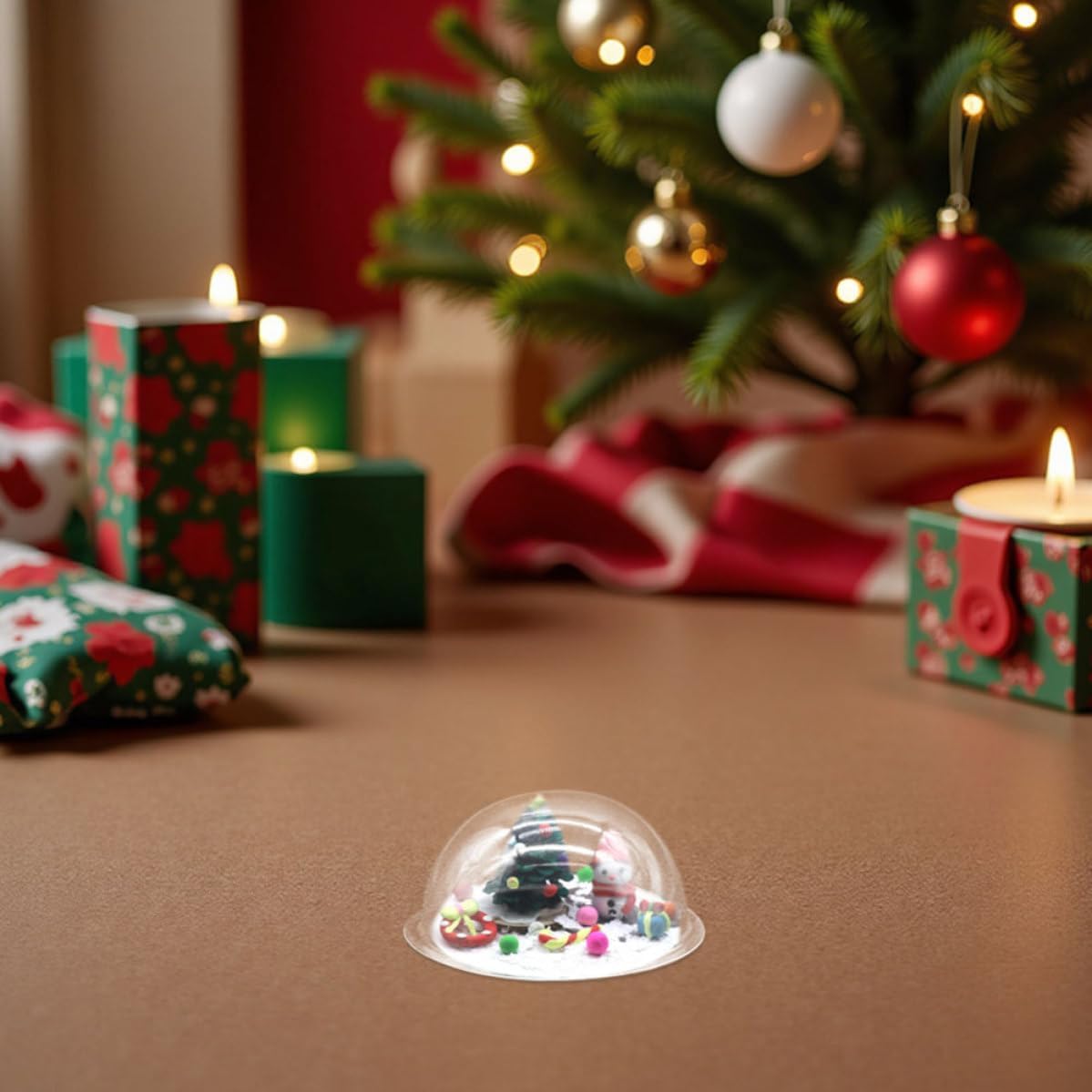 30pcs Fillable PVC Hemisphere Dome Covers for DIY Christmas Decor image 5
