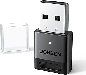 UGREEN Bluetooth 5.4 Adapter for PC, USB Bluetooth Dongle for Windows 11 10 8.1, Plug and Play, Mini-Sized, 5-Devices Connect for Wireless Keyboard Mouse Headphone Speaker