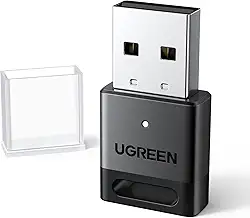 UGREEN Adaptador USB Bluetooth para PC Bluetooth 5.4 Dongle Receptor EDR & BLE, Plug & Play, suporta Windows 11/10/8.1, para desktop, laptop, fone de ouvido, teclado, mouse, alto-falantes, impressora