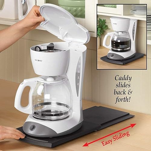 Miniatura 2 de Bandeja deslizante para cafetera, deslizadores de electrodomésticos de cocina, almacenamiento de encimera para freidora de aire, batidora,