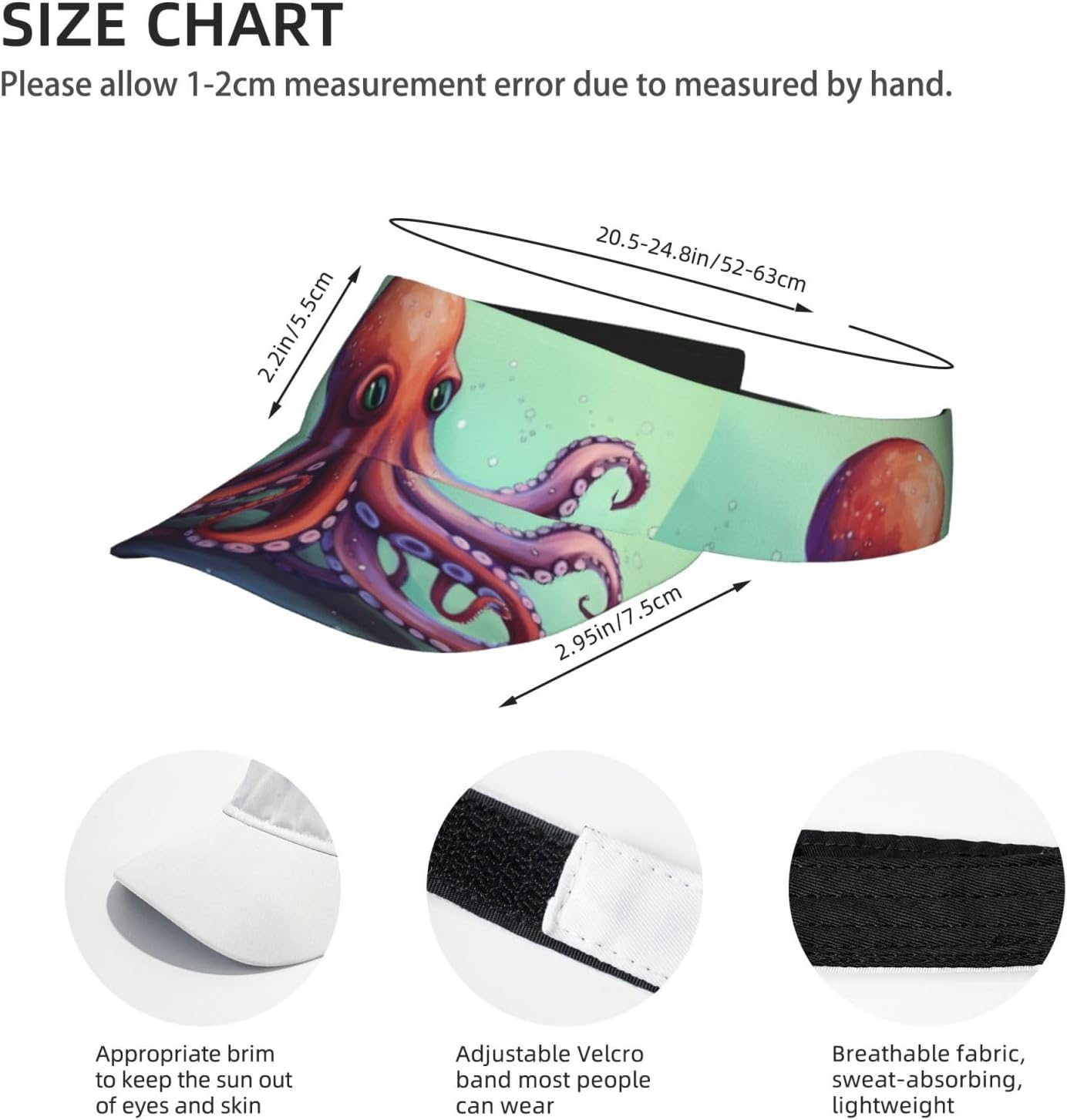 Dachshund Floral Sun Visor Hat for Women Men Outdoor Sports Golf Visor Beach Travel Tennis Cap