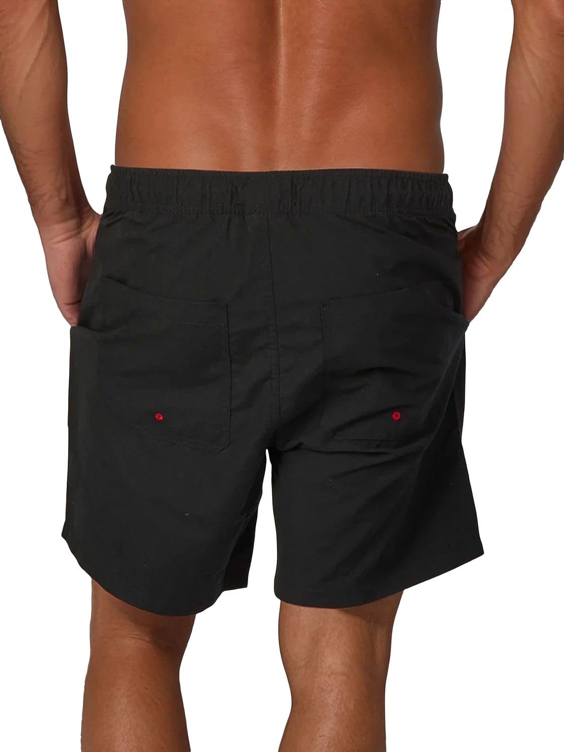 riverso RivDavid - Bañador corto para hombre, 2 unidades, con cordón de 100% poliéster