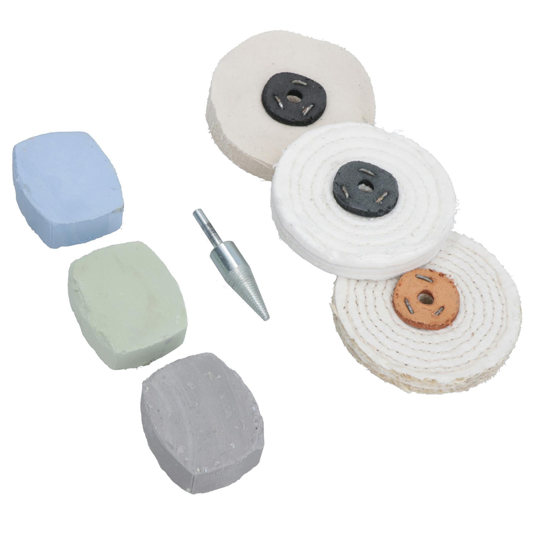 Budget Polishing Kit Coarse/Medium and Fine Mops 4