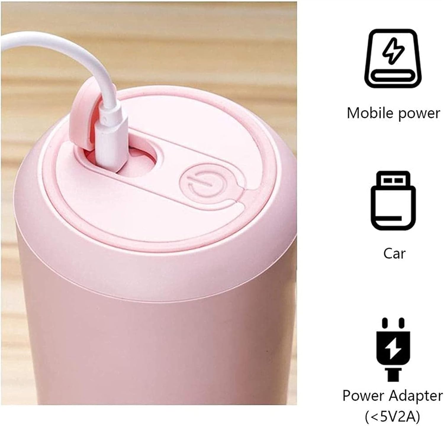 Portable Blender, Personal Blender, Mini Juicer Cup USB Rechargeable and Personal Size Blender Smoothies akes,280ml,Fruit Juice, Mixer